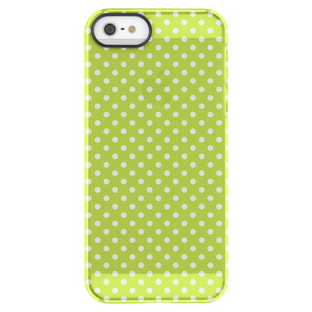 Spring pattern with white polka dots uncommon iPhone case (Back)