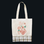 Spring Peach Garden Flying Peacock Floral Ornament Zazzle HEART Tote Bag<br><div class="desc">Elegant Floral Ornament, Spring Peach Garden, Decorative Pink Flowers, blossom sakuras pattern, Flying Peacock, turquoise, pink garden flowers, Chinese Traditional background, Vintage Watercolor. Accessories > Bags & Wallets > Totes & Shopping Bags > Tote Bags. For Birthday, Anniversary, New Year, Valentine's Day, Mother's Day, Women's Day, Holiday Party, Thank You,...</div>
