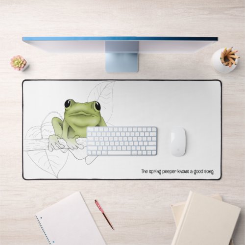 Spring Peeper Sings to You While You Work Desk Mat
