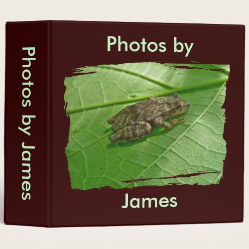 Spring Peeper Treefrog Binder