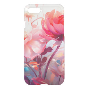 Spring Peony Bloom Garden Watercolor iPhone SE/8/7 Case