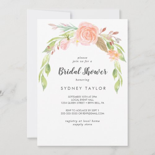 Spring Peony Bridal Shower Invitation