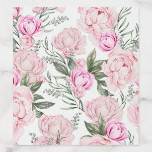 Spring Peony Flower Wedding Envelope Liners