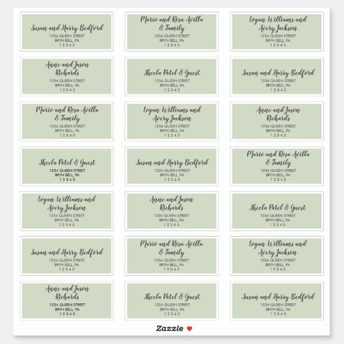 Spring Peony Wedding Guest Address Labels