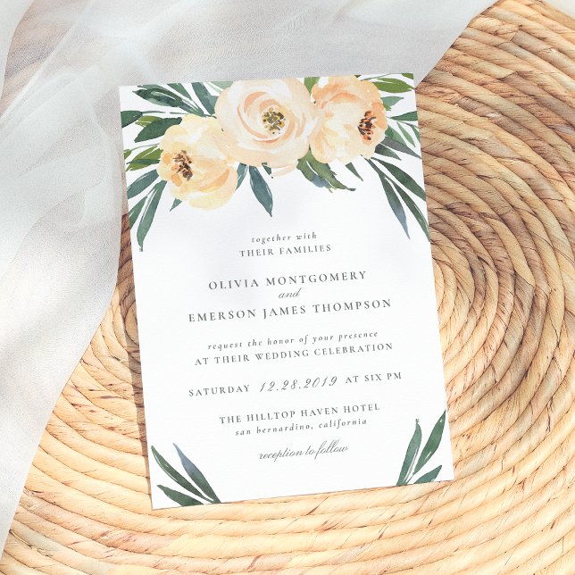 Spring Peony Wedding Invitation (Creator Uploaded)