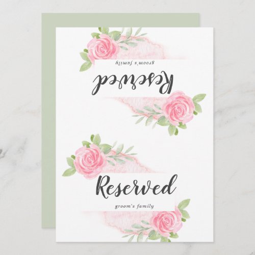 Spring Peony Wedding Reserved Sign