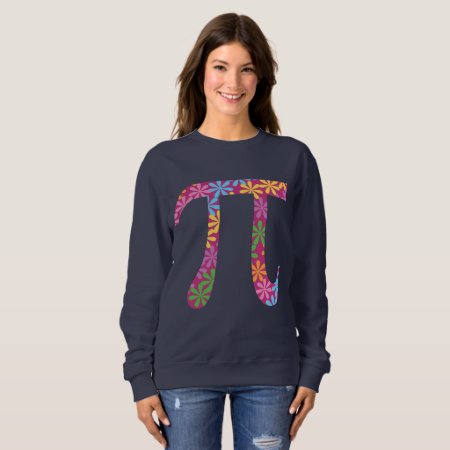 Spring Pi © - Flowery Colorful Pi Day Gift Sweatshirt