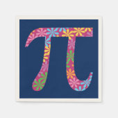 Spring Pi - Flowery Colorful Pi Day Paper Napkins (Front)