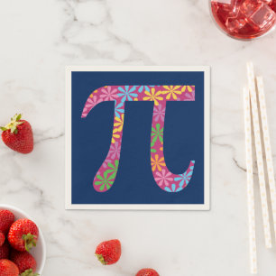 Spring Pi - Flowery Colorful Pi Day Paper Napkins