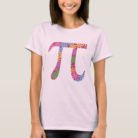 Spring Pi © Flowery Colorful Pi Day Tie-dye Tee