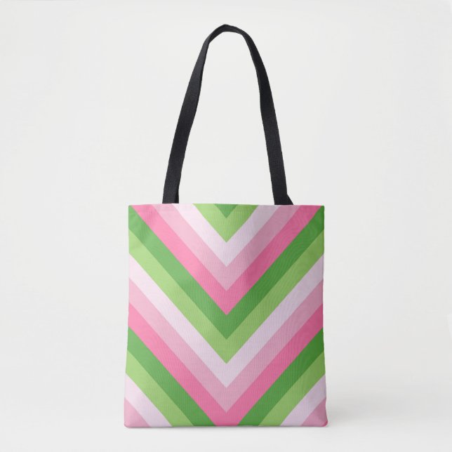 Spring Picnic Chevron Tote Bag (Front)
