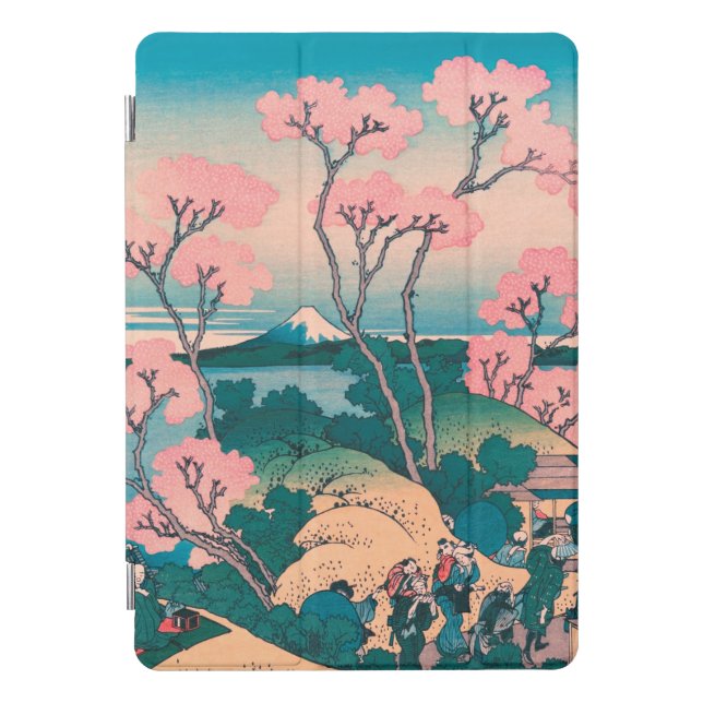 Spring Picnic under Cherry Tree Flowers Mount Fuji iPad Pro Cover (Front)