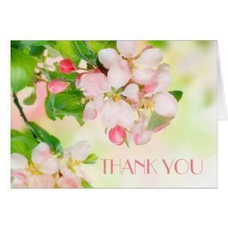 Spring Pink Blossom Branch Thank You Card