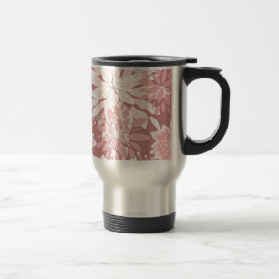 Spring pink flora patterns travel mug
