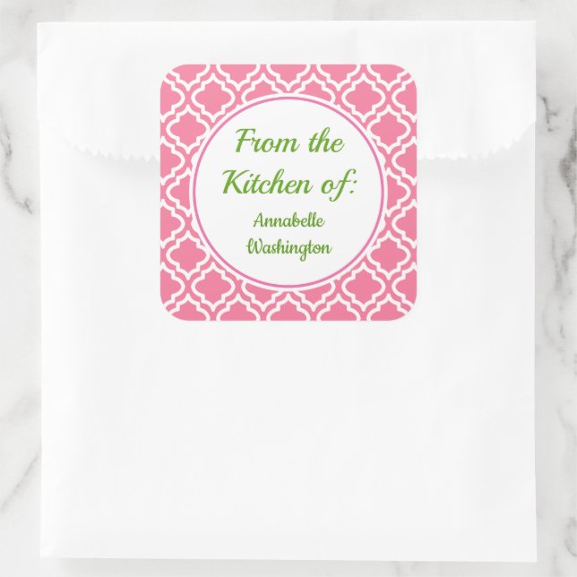 Spring Pink Kitchen Baking Retro Gift Stickers (Bag)