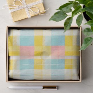 Spring Plaid Blue Pink Yellow