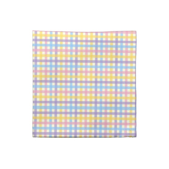 Spring Plaid in Garden Easter Cloth Napkin (Quarter Fold)