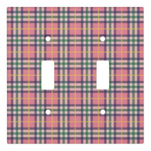 Spring Plaid Pattern Light Switch Cover