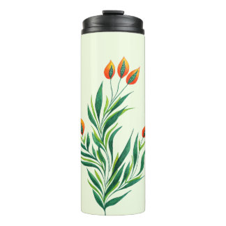 Spring Plant Drawing Abstract Botanical Art Thermal Tumbler