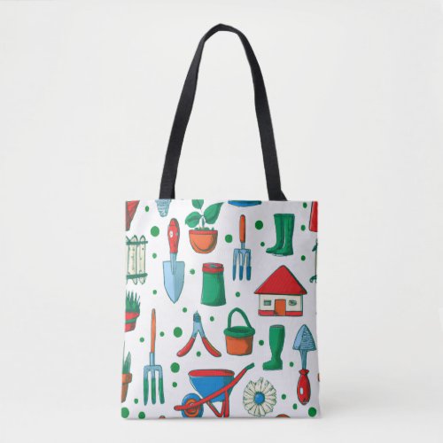 Spring Planting Gardening Design Tote Bag