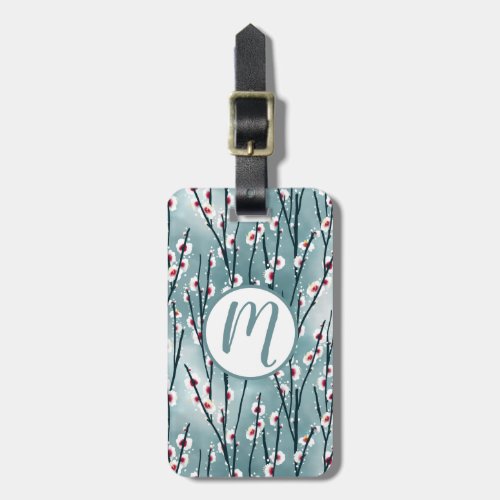 Spring Plum Blossom Floral Pattern Luggage Tag