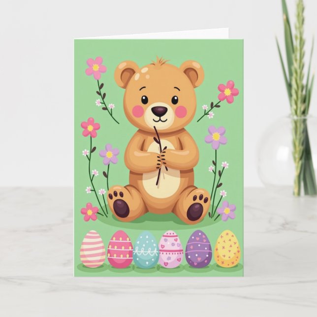 Spring Plush Friend Scene Card (Front)