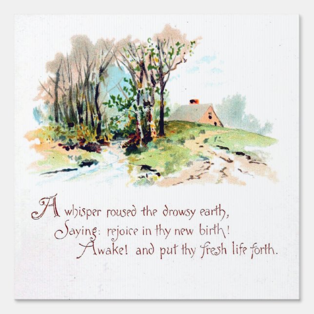 Spring Poem Sign (Front)