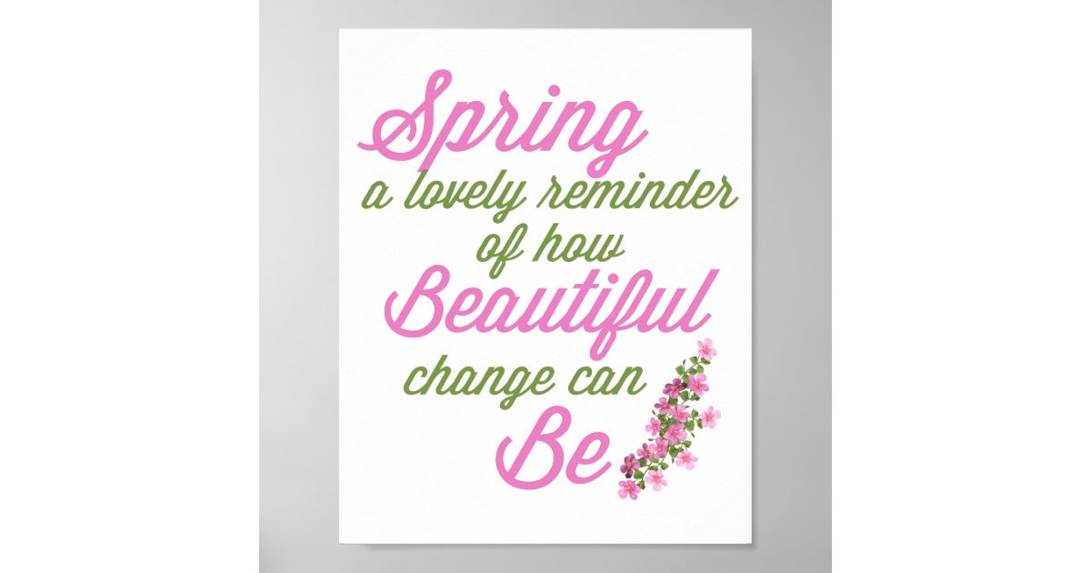 Spring Poem // Spring Flowers Poster | Zazzle