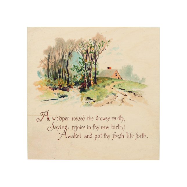Spring Poem Wood Wall Art (Front)
