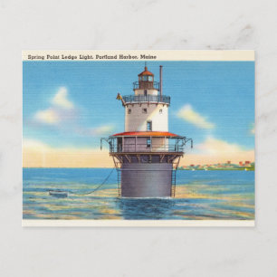 Spring Point Ledge Light, Portland Harbor, Maine Postcard