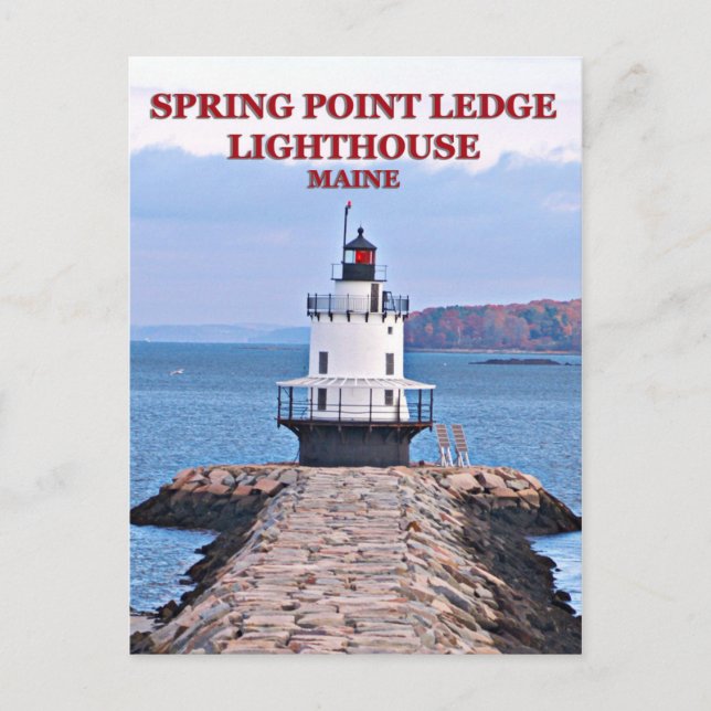 Spring Point Ledge Lighthouse, Maine Postcard (Front)