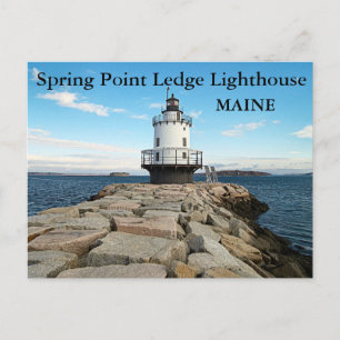 Spring Point Ledge Lighthouse, Maine Postcard