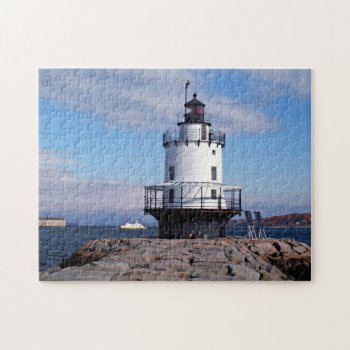 Spring Point Ledge Lighthouse  Maine Puzzle by LighthouseGuy at Zazzle