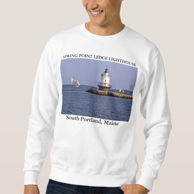 Spring Point Ledge Lighthouse, Maine Sweatshirt (Front)
