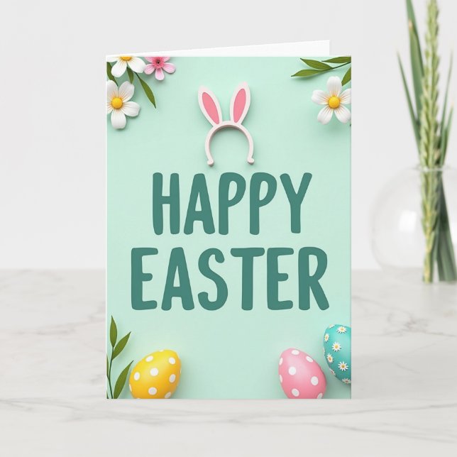 Spring Polka Dot Celebration Card (Front)