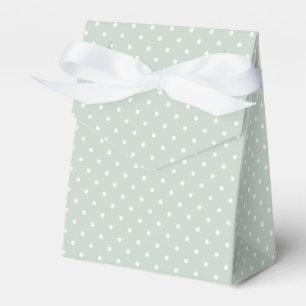 Spring Polka Dots Classic Muted Sage Favor Boxes