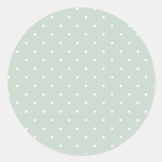 Spring Polka Dots Micro | Muted Sage Classic Round Sticker