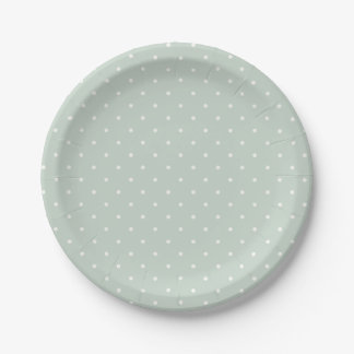 Spring Polka Dots Micro | Muted Sage Paper Plates