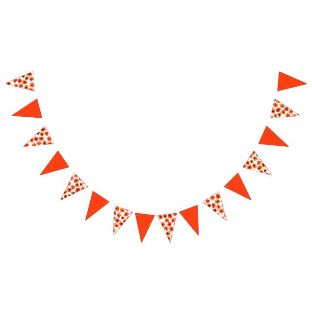 Spring poppy flowers Wedding Decor Bunting Flags (All)