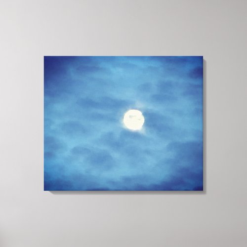 Spring Prelude Full Moon Canvas Print
