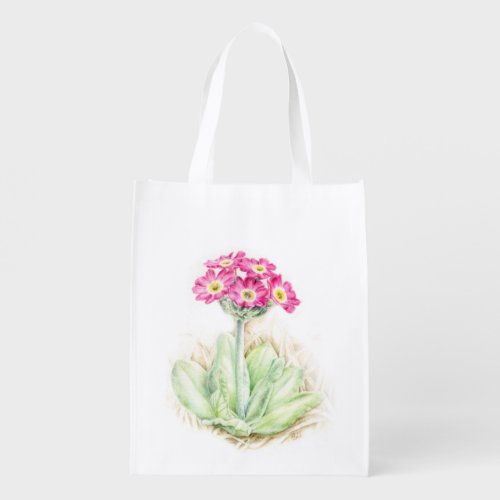 Spring primrose pink art watercolor bag