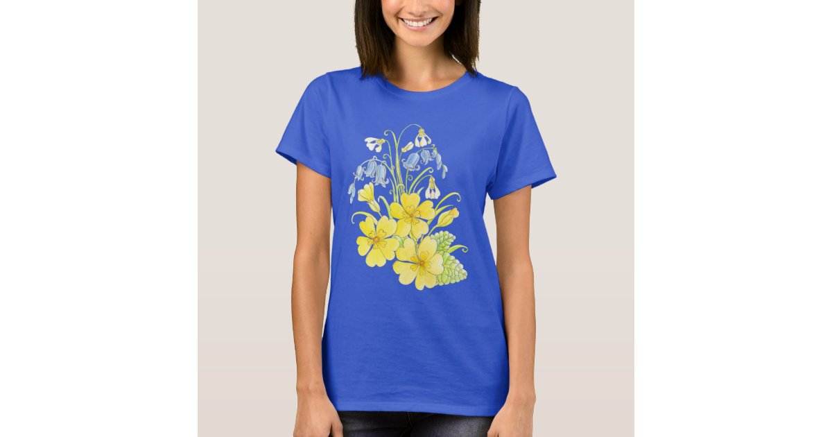 Abstract Botanical Art Spring Plant T-Shirt, Zazzle