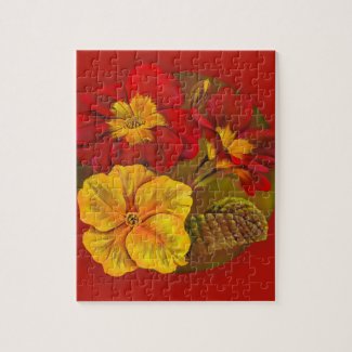 Spring Primroses art painting jigsaw puzzle