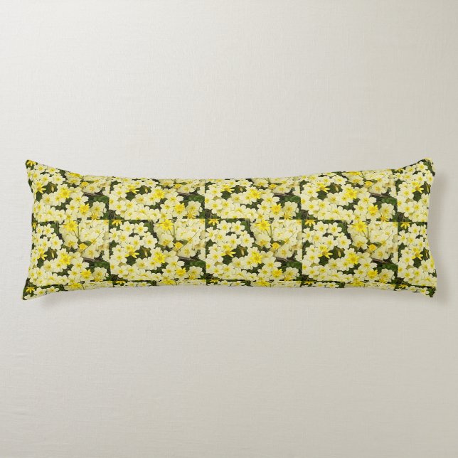 Spring Primroses Body Pillow (Front)