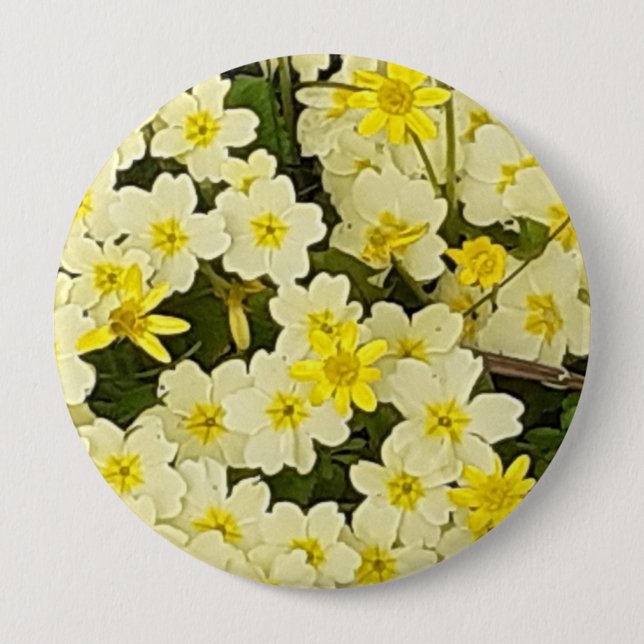 Spring Primroses Button (Front)