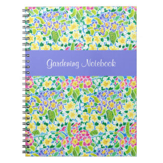 Spring Primroses Customizable Gardening Notebook