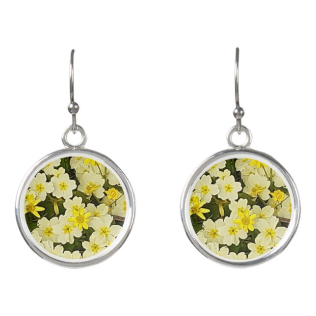 Spring Primroses Earrings (Front)