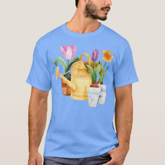 Spring primroses tulips and narcissus T-Shirt