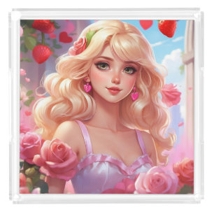 Spring princess acrylic tray