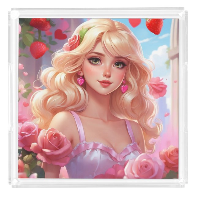 Spring princess  acrylic tray (Front)